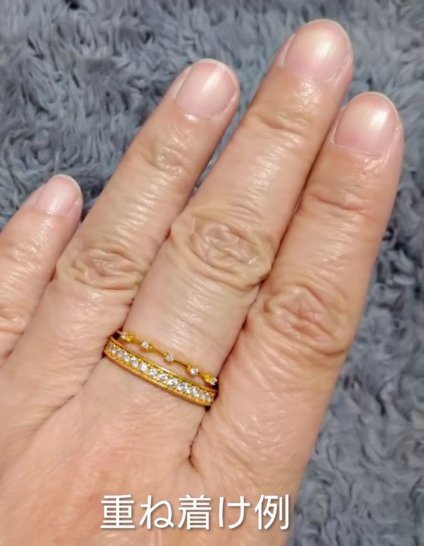 美品　K18 ダイヤモンドリング 0.03ct　サイズ14,5〜15