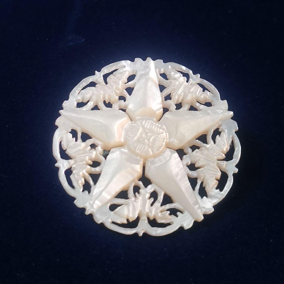 ヴィンテージベツレヘムパール五芒星ブローチせかほし ベツレヘム