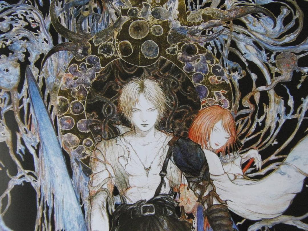 天野喜孝、【WATER WARRIOR】、希少な額装用画集より、FFⅩ