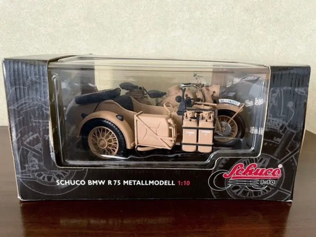 価格変更 1/10 シュコー BMW R75 サイドカー ドイツアフリカ軍団仕様