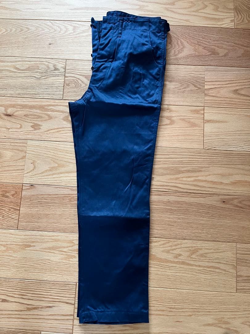 国鉄時代　ナッパ服　ネイビー ジャケット 金ボタン付き　上下セット④