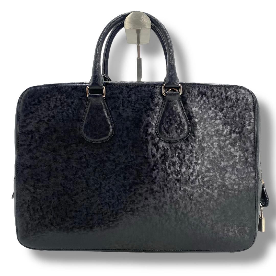 美品 BALLY バリー レザー 2WAY バッグ ビジネス A4 ブラック