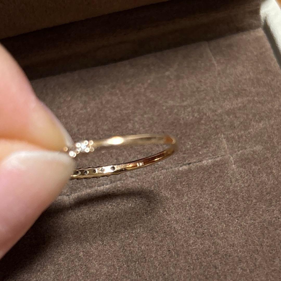 k18 ダイヤモンドハーフエタニティリング