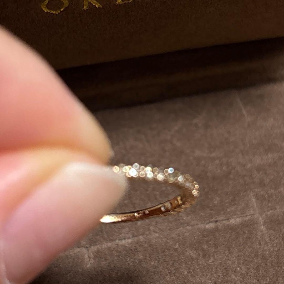 k18 ダイヤモンドハーフエタニティリング