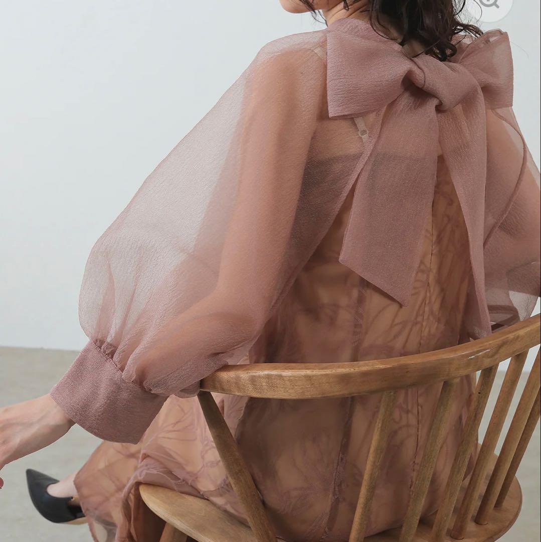 リボン　ボレロ　キャミワンピース　オケージョン　結婚式ドレス