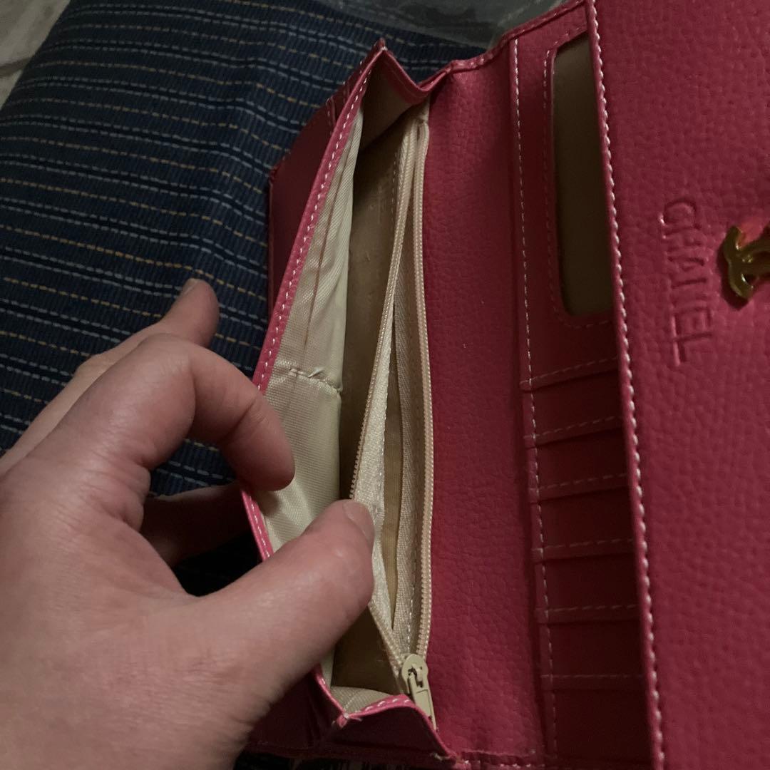 【非売品】CHANEL シャネルノベルティ ピンクレザー三つ折り財布