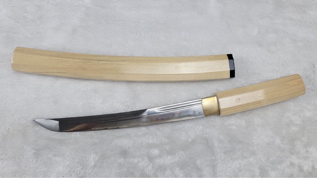 白鞘八角小烏丸 脇差 日本刀 模造刀 鑑賞用 武具