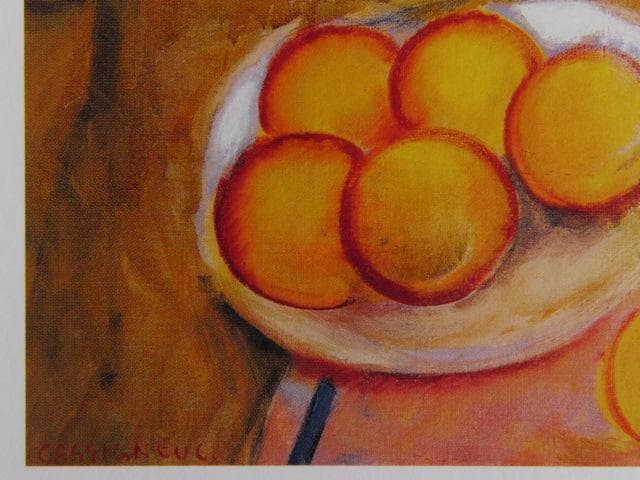 カシニョール（Cassigneul）、みかん、希少な画集より、新品高級額・額装付