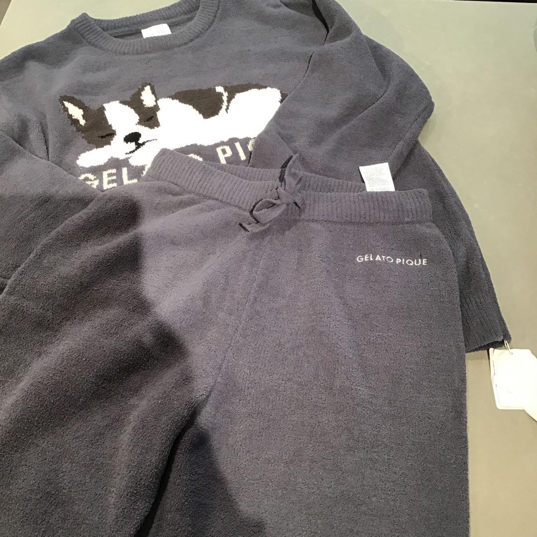 未使用⭐️ジェラートピケ＊フレンチドッグ　エアモコ　ロングパンツセット