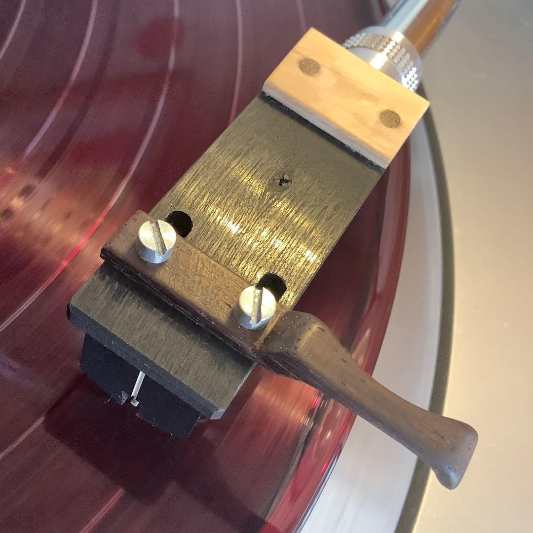 レコード音の追求 ヘッドシェル(備長炭＋花梨、天然素材の手作り一点物)