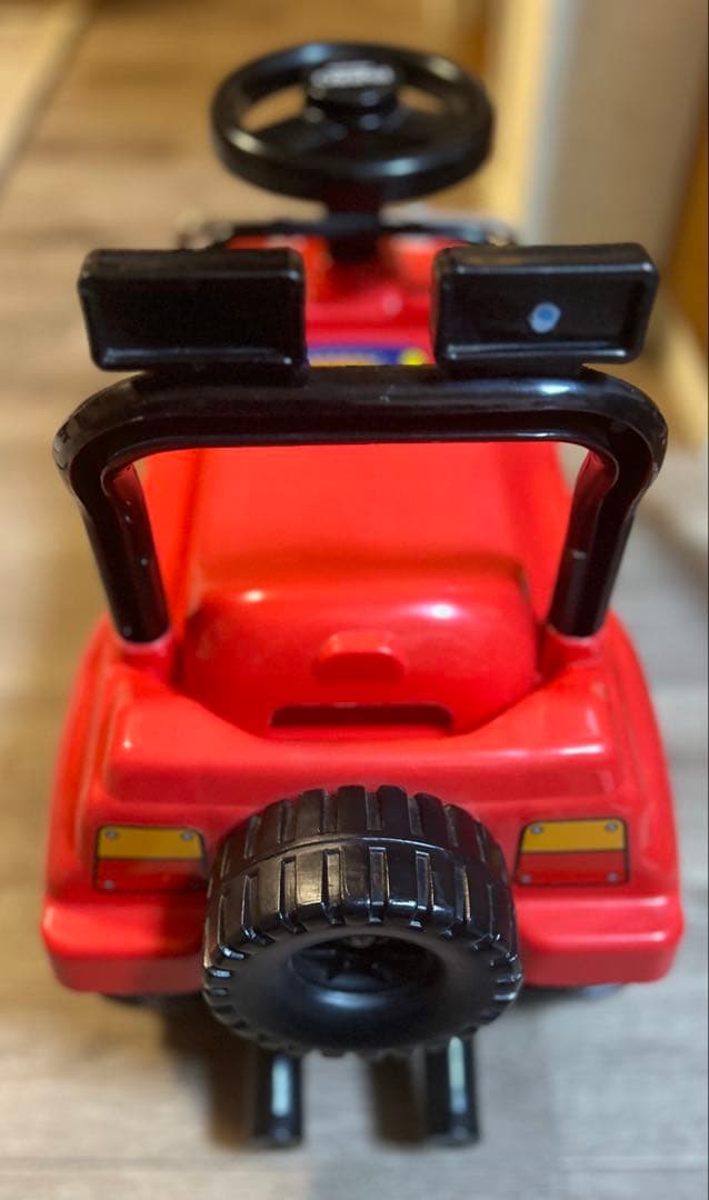 子供用 三菱 パジェロ レッド 足けり 乗り物 室内 乗用玩具 - メルカリ