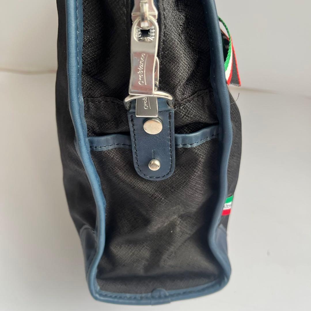 ✨未使用級✨　Orobianco 　レザー　ビジネスバッグ　ネイビー