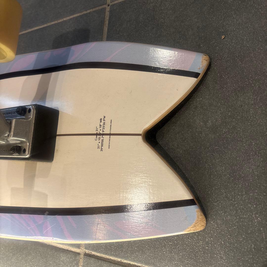 YOW SURFSKATE Coxos 31″ スケートボード 青いマーブル模様