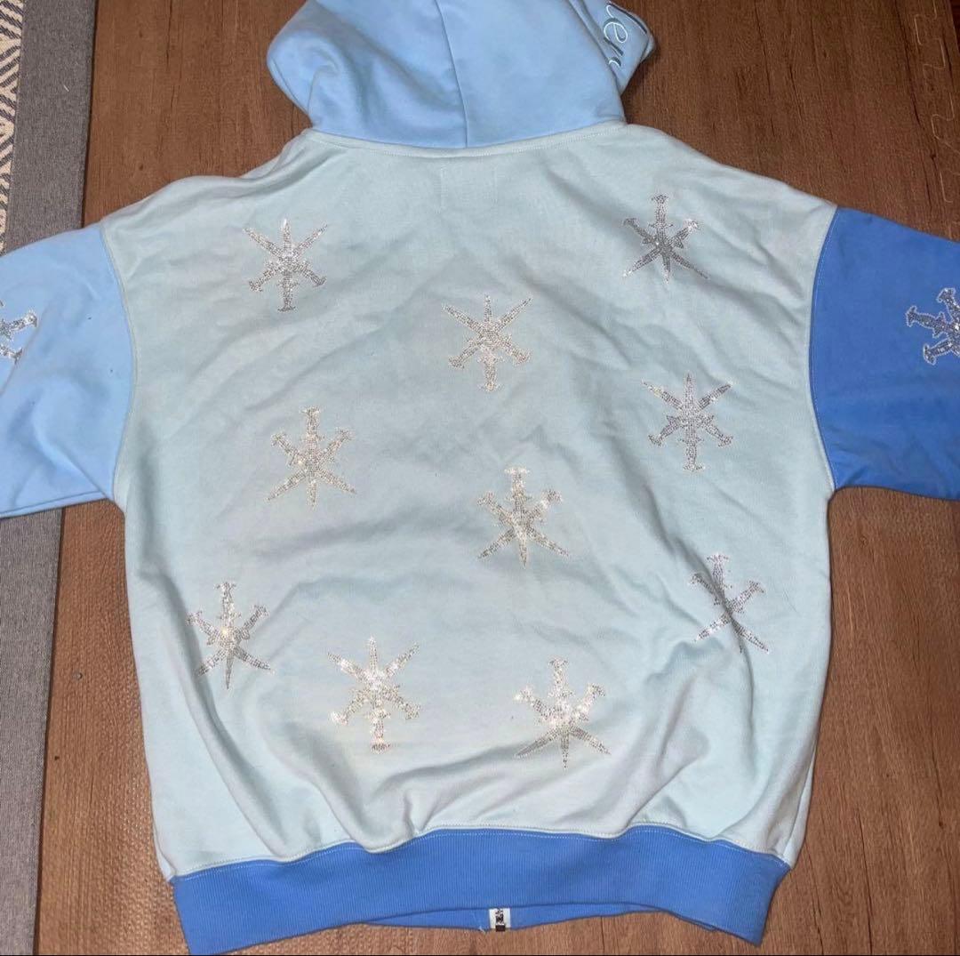 unknown london パーカー フーディー 水色