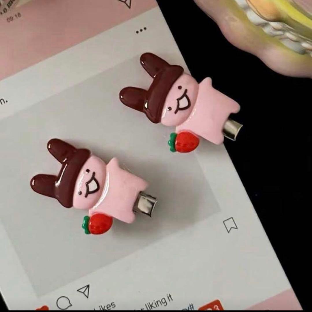 新品 明治 Meiji アポロちゃん アポロ 前髪クリップ ヘアピン 2個