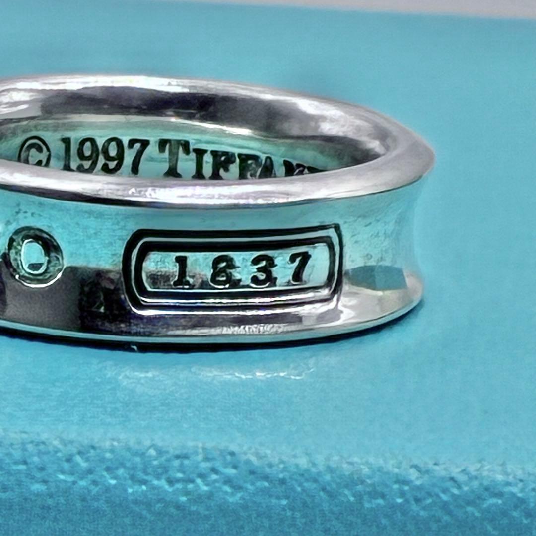 【美品】ティファニー 15.5号 ナローリング シルバー 大きめ 指輪　メンズ
