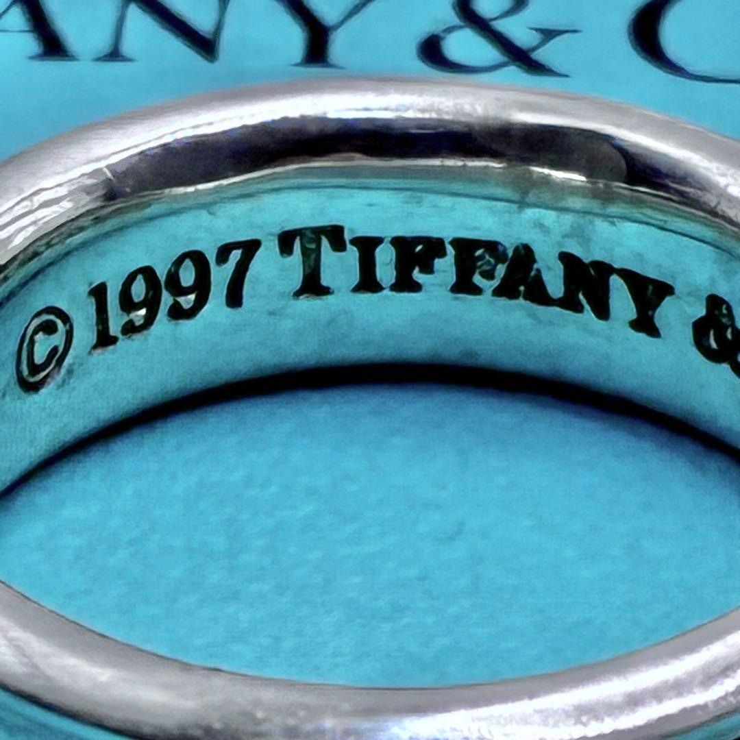【美品】ティファニー 15.5号 ナローリング シルバー 大きめ 指輪　メンズ