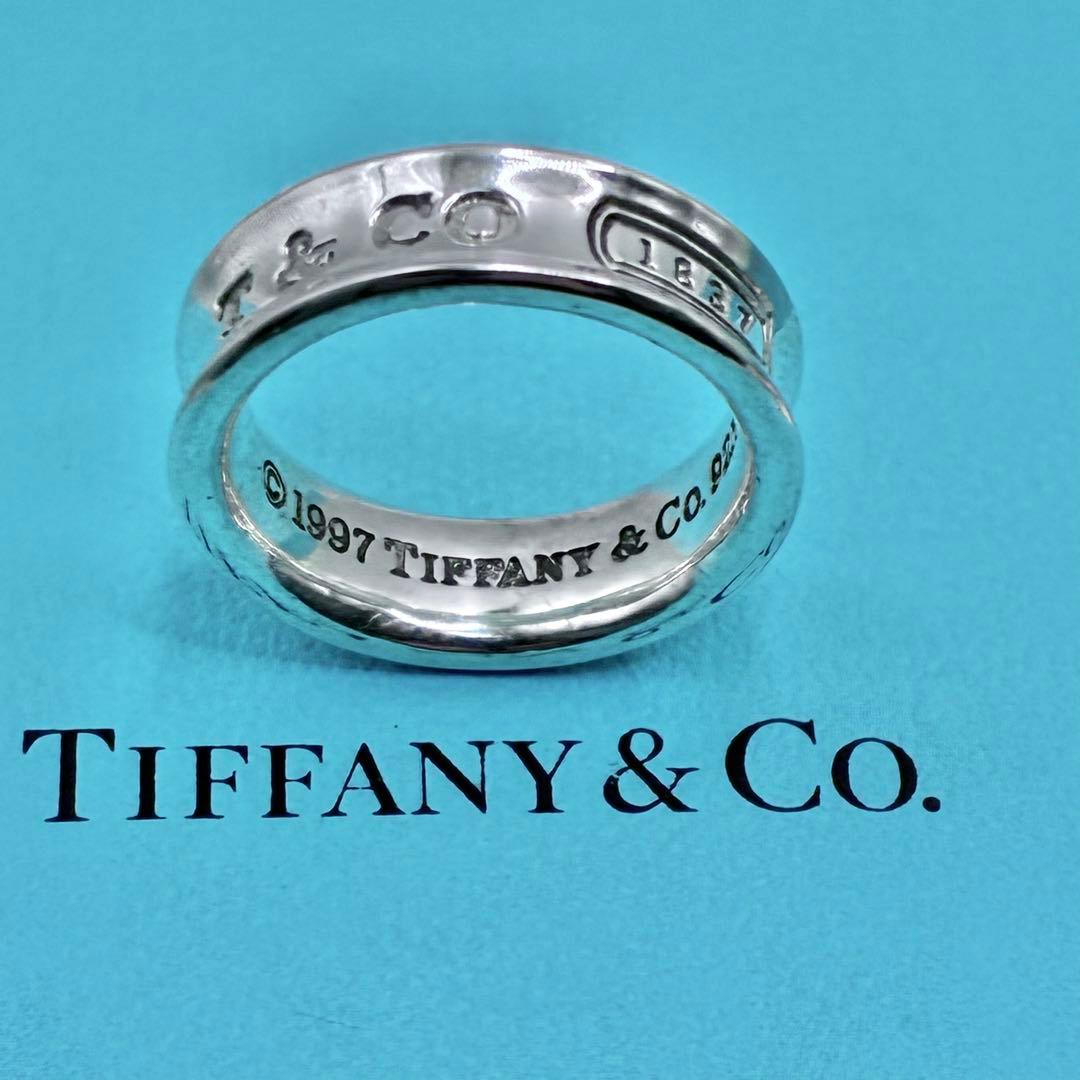 【美品】ティファニー 15.5号 ナローリング シルバー 大きめ 指輪　メンズ