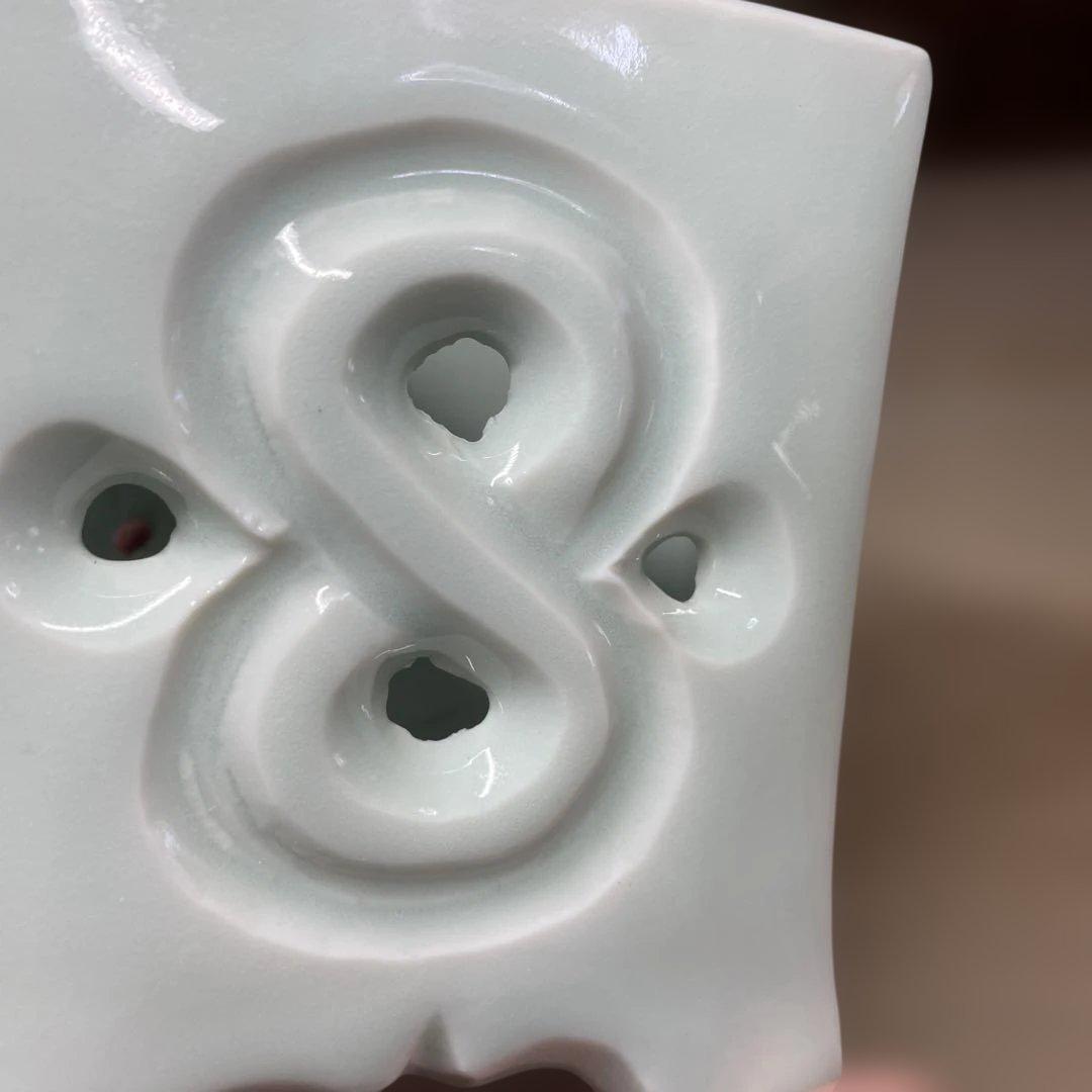 上田恒次 白瓷筆筒 共箱 上田恒次 ☆ 練上湯呑 ☆