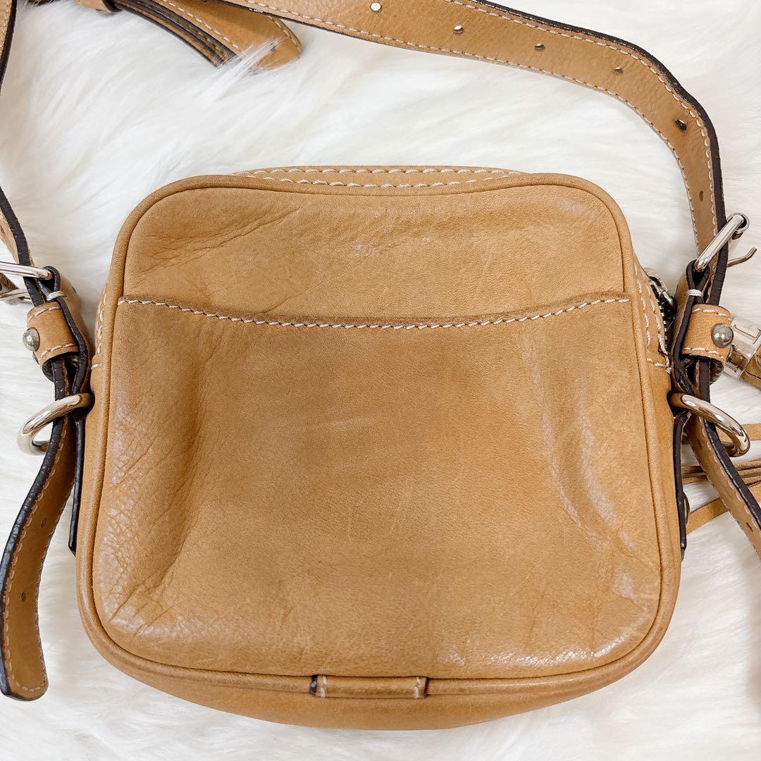 ロエベ　ショルダーバッグ　アナグラム　ラインストーン　ビジュー　フリンジ　ミニ