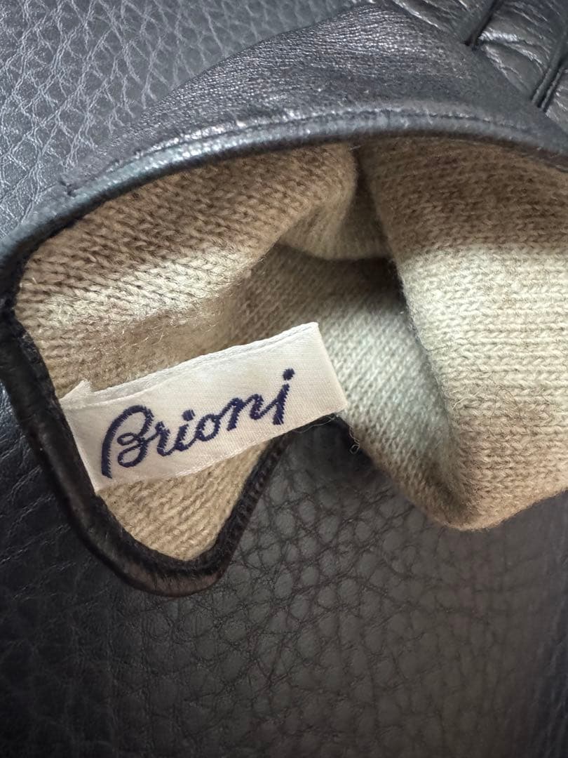 15万円超級】Brioniシープスキン手袋 8 1/2 カシミヤ裏地
