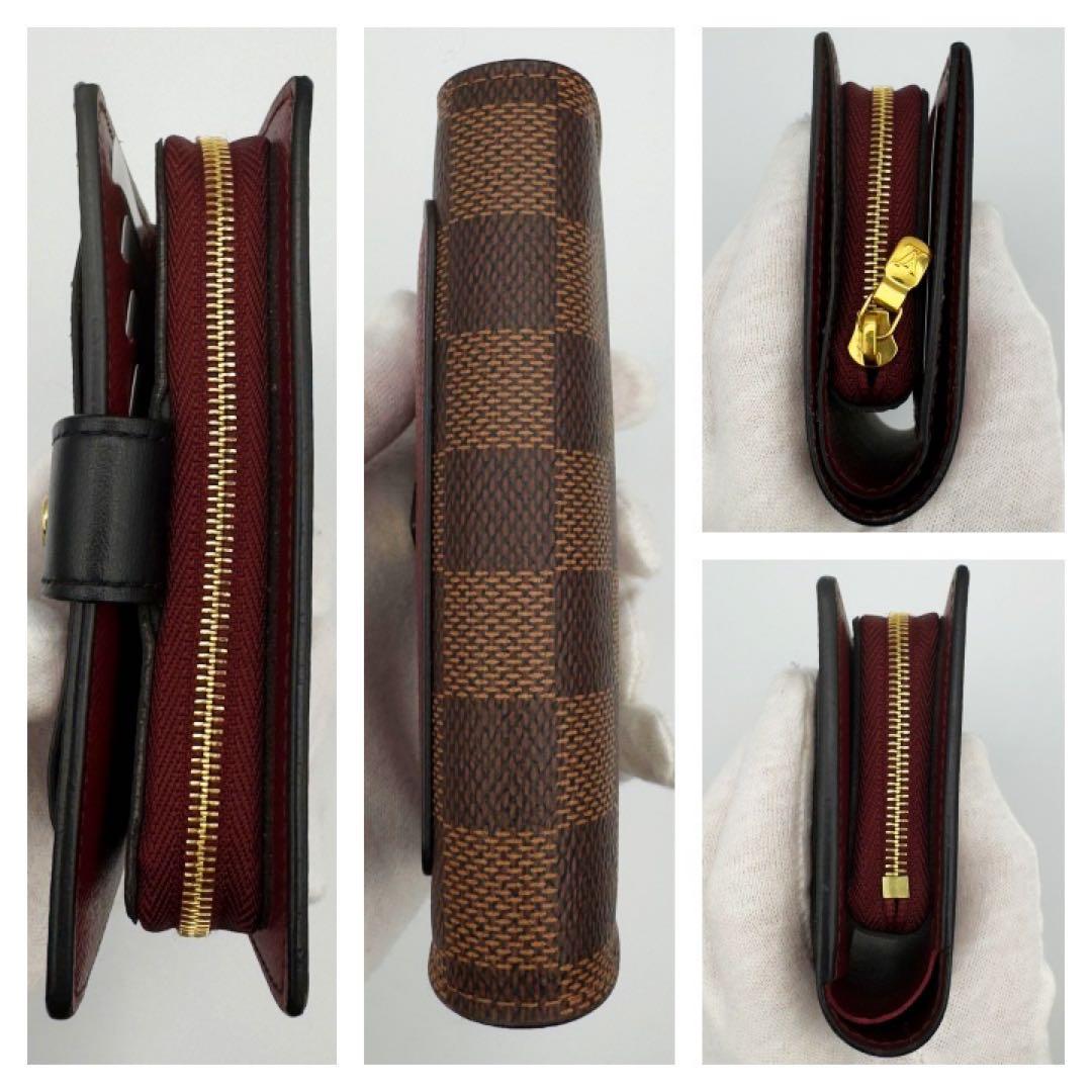 国内正規品　ヴィトン財布　ポルトフォイユ　ジュリエット　ダミエ　ボルドー　箱付き
