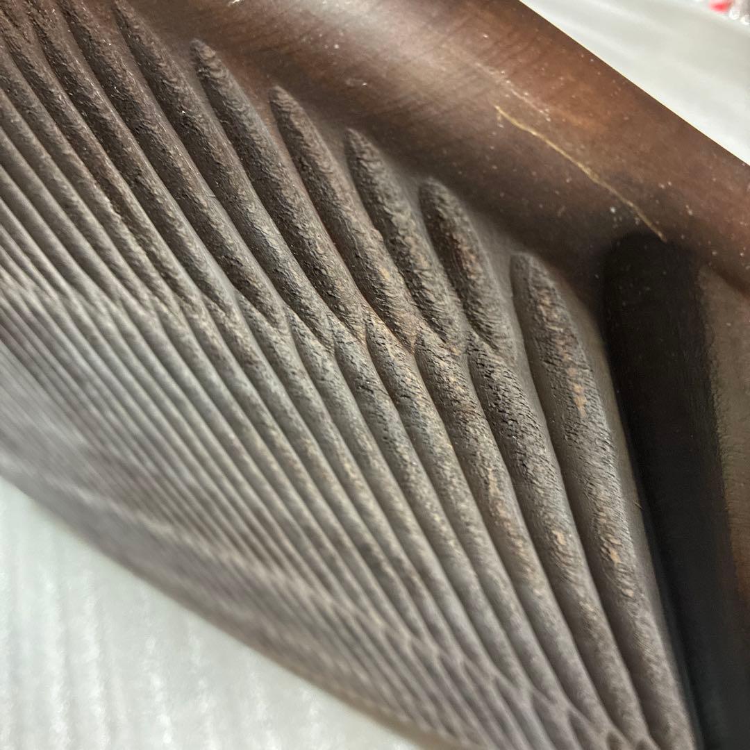 軽井沢彫 手付き盆 桜彫刻