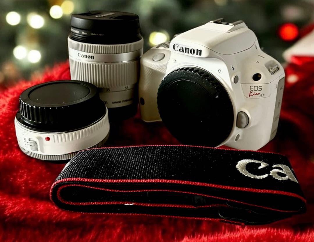 極美品⭐Canon EOS Kiss Mレンズキット ホワイト⭐SDカード付