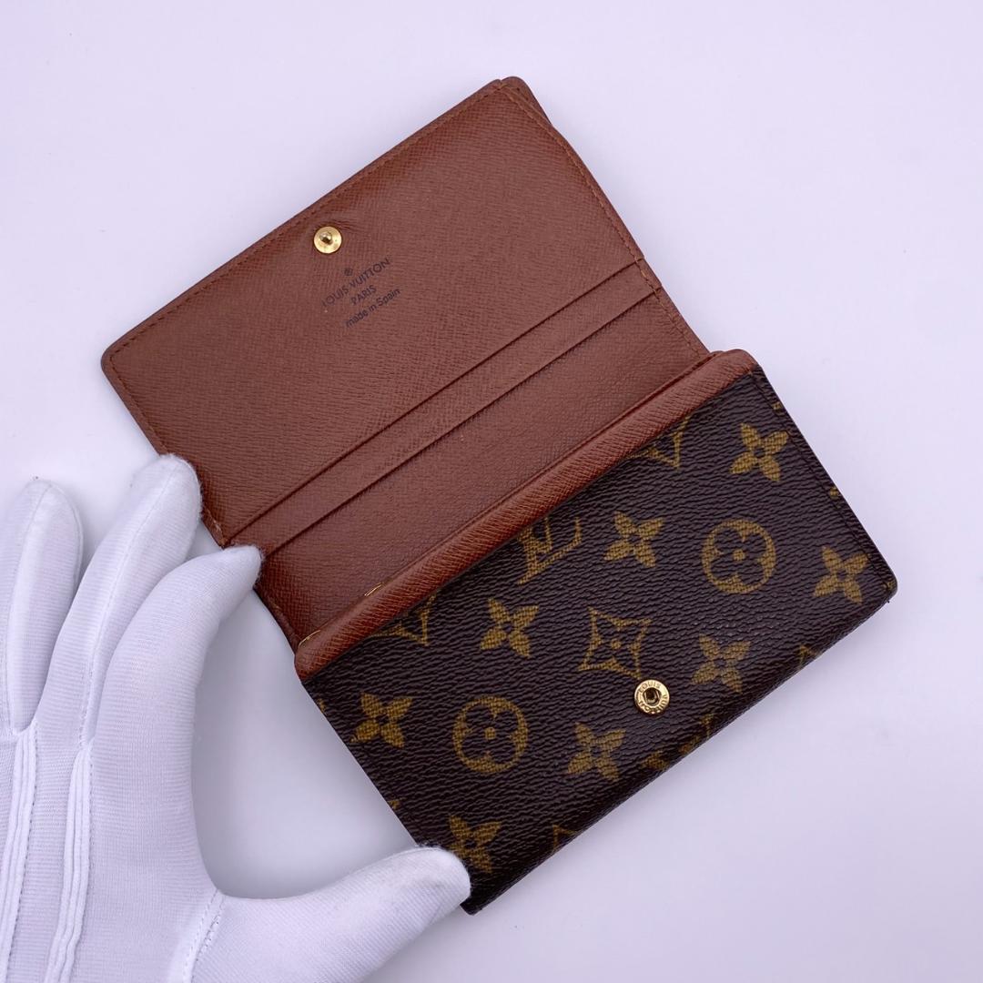 ルイヴィトン モノグラム ポルトモネビエ トレゾール 二つ折り L字ジップ