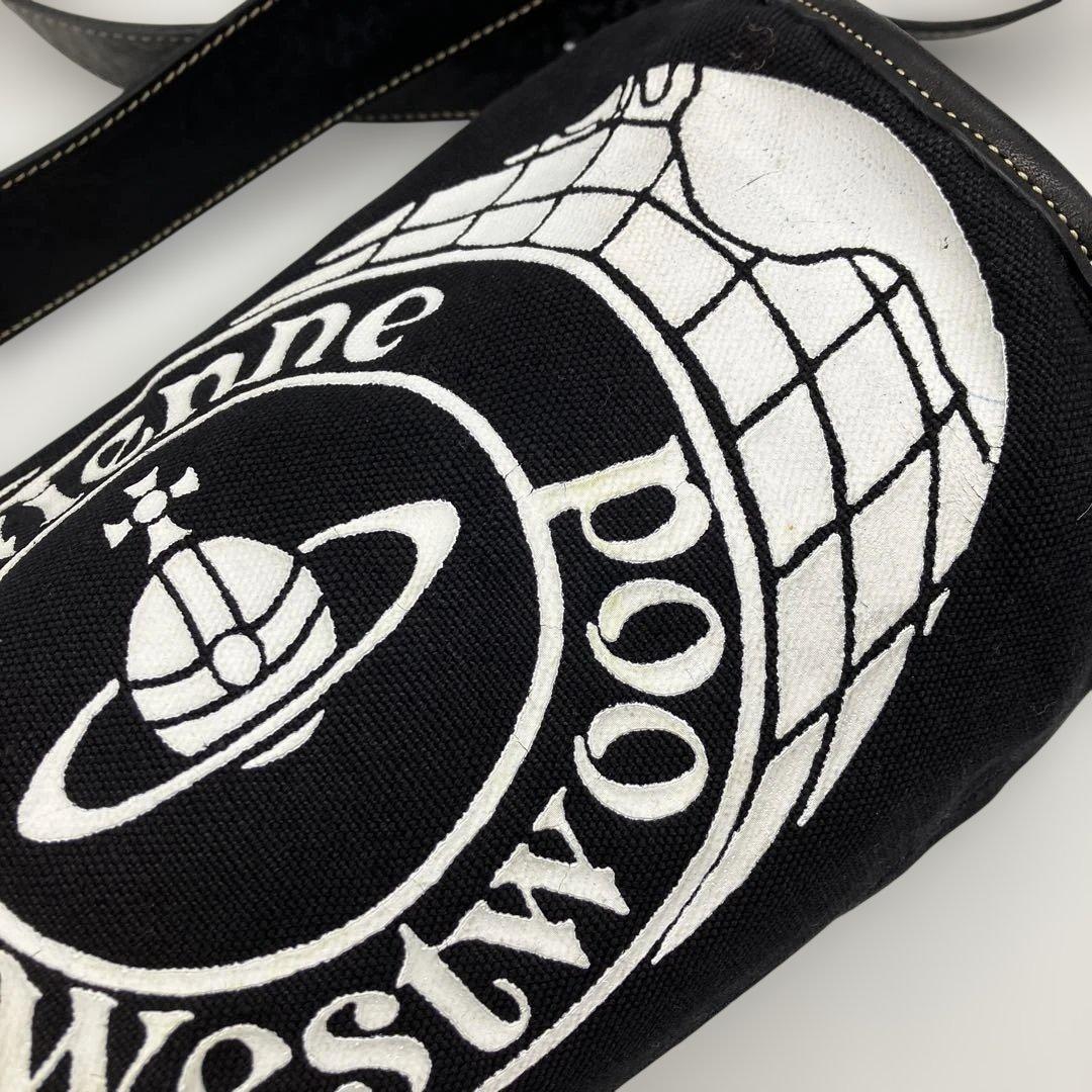 希少✨ヴィヴィアンウエストウッド ショルダーバッグ ロゴプリント 黒