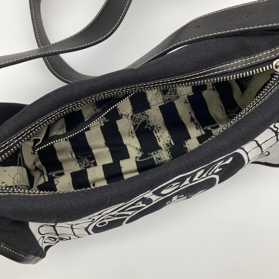 希少✨ヴィヴィアンウエストウッド ショルダーバッグ ロゴプリント 黒