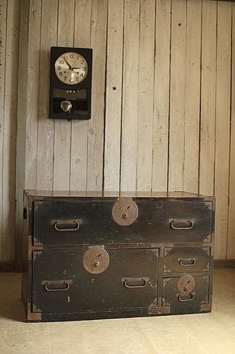 達*師様 丸金具庄内箪笥 4杯 タンス 収納 古家具 古民家