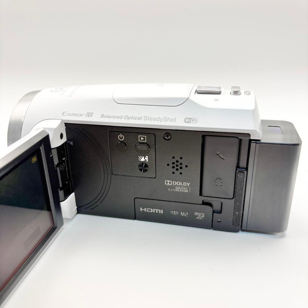 美品　SONY ソニー HDR-CX680 ホワイト ビデオカメラ ハンディカム