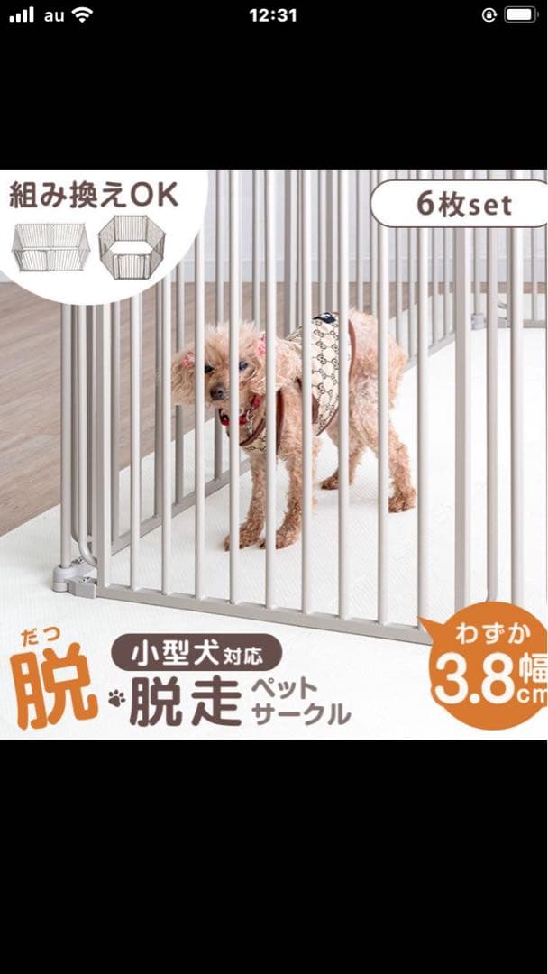 ‼️値下げ‼️ 脱走防止 小型犬用ペットサークル 6枚セット 楽天市場】スチールペットサークル 6枚セット 折りたたみ ペットケージ