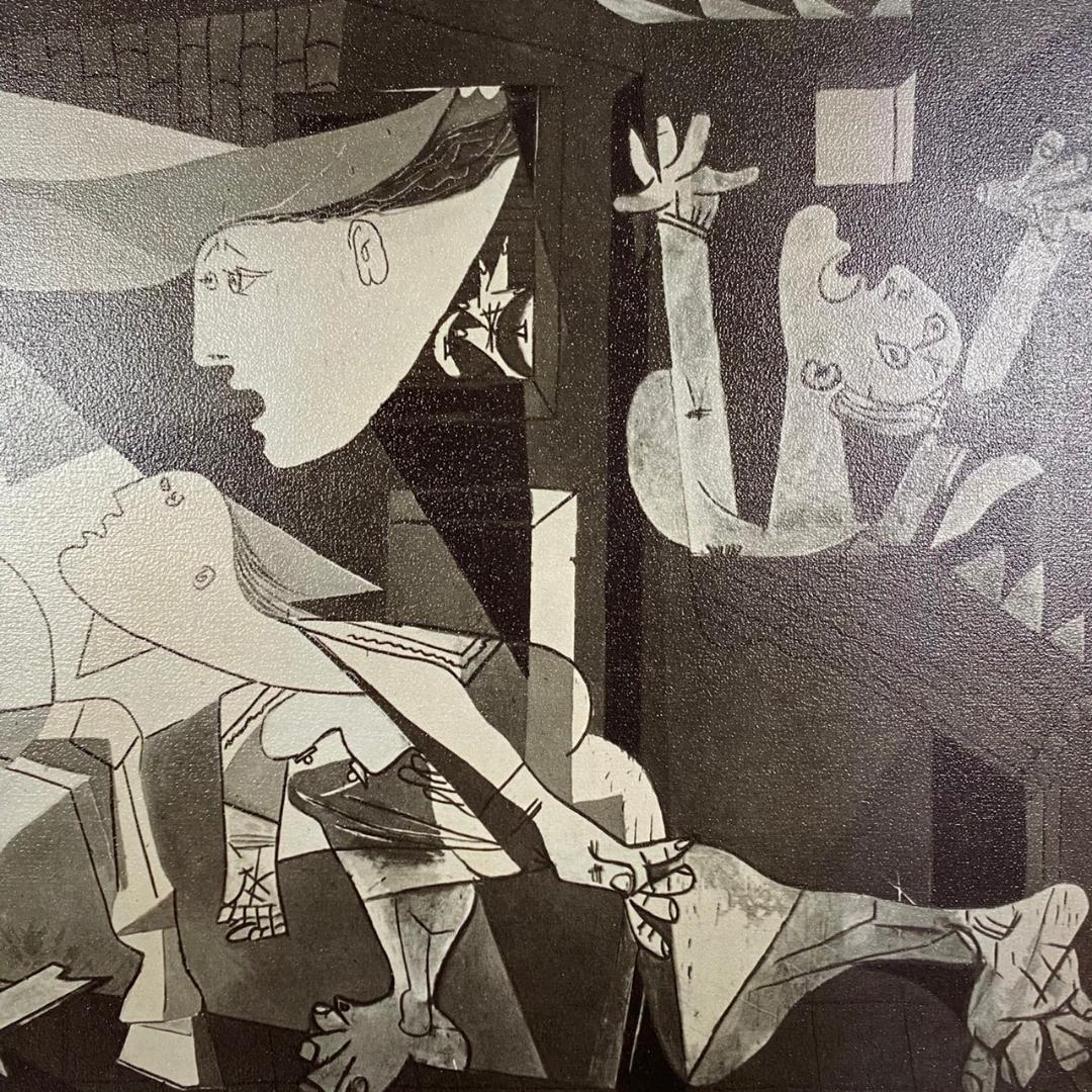 美品 パブロ・ピカソ 「ゲルニカ」 複製絵画 世界の名画