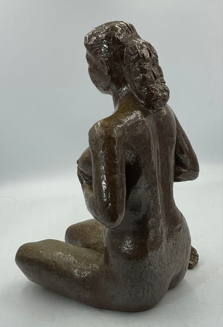 104】☆昭和初期の名工 陶彫作家 岡本錦朋先生 備前焼裸婦像