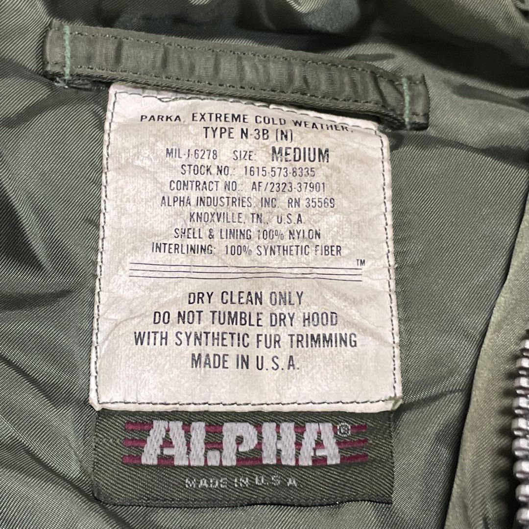 USA製 80s ALPHA 旧タグ　3本タグ　N-3B IDEAL