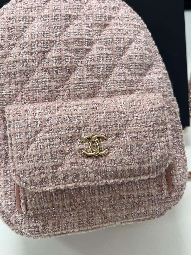 【新品未使用】非売品ピンク ツイード リュック付属品 箱 カード