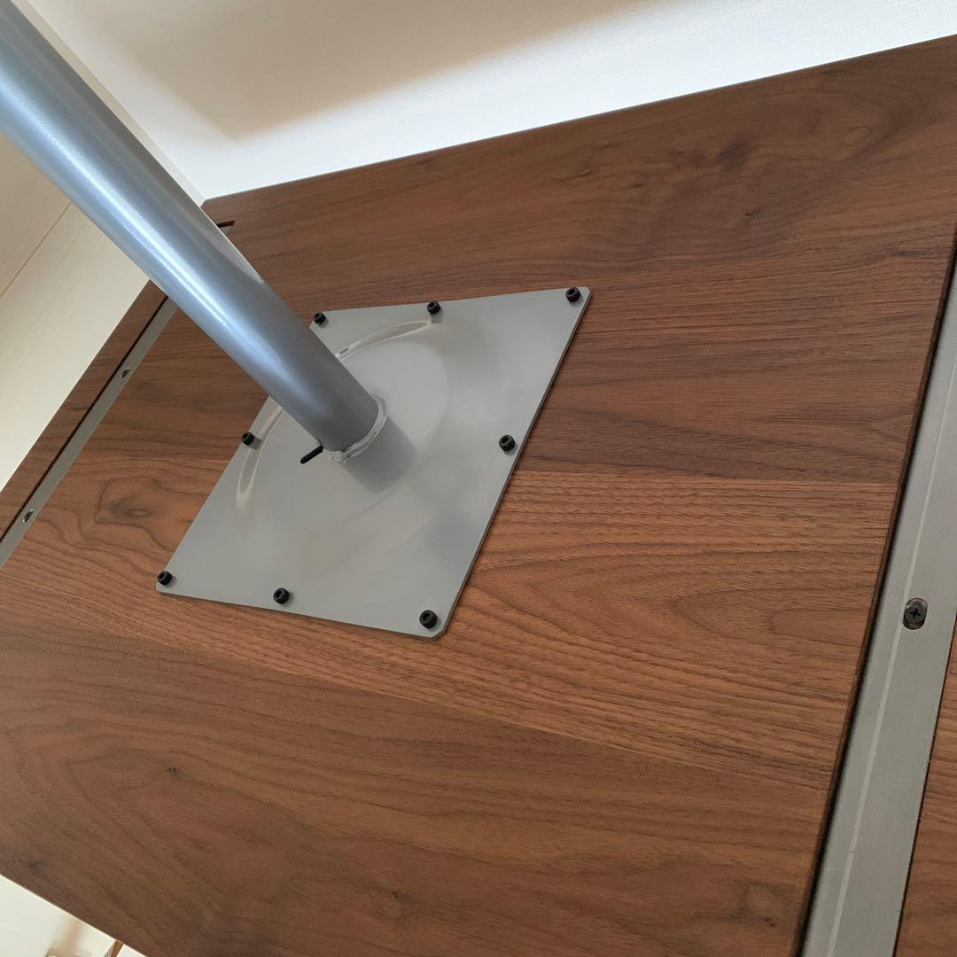 greeniche カフェテーブル ウォルナット シルバー脚 80×60×61