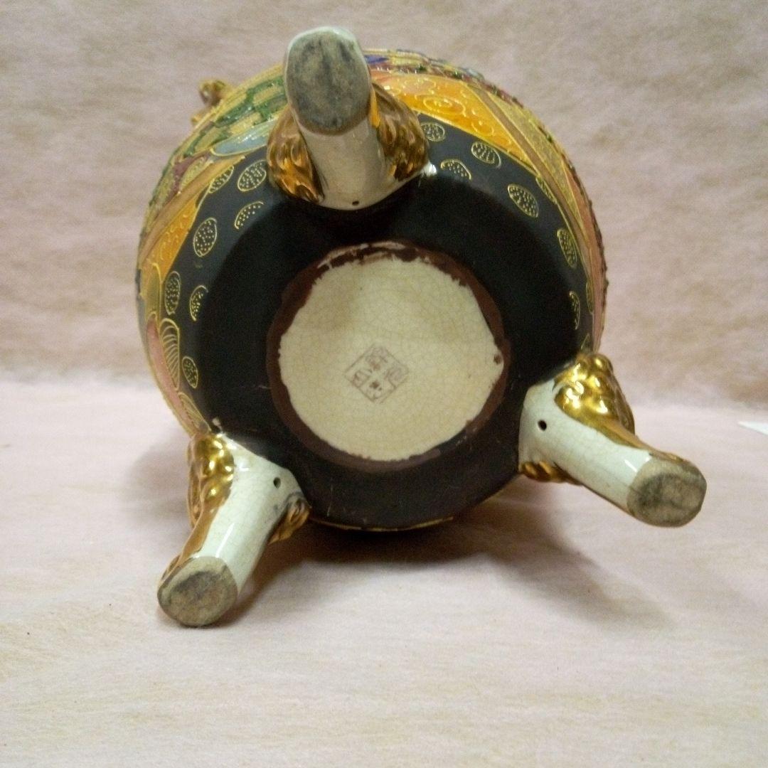 京薩摩 錦光山 香炉 古美術 古道具 骨董