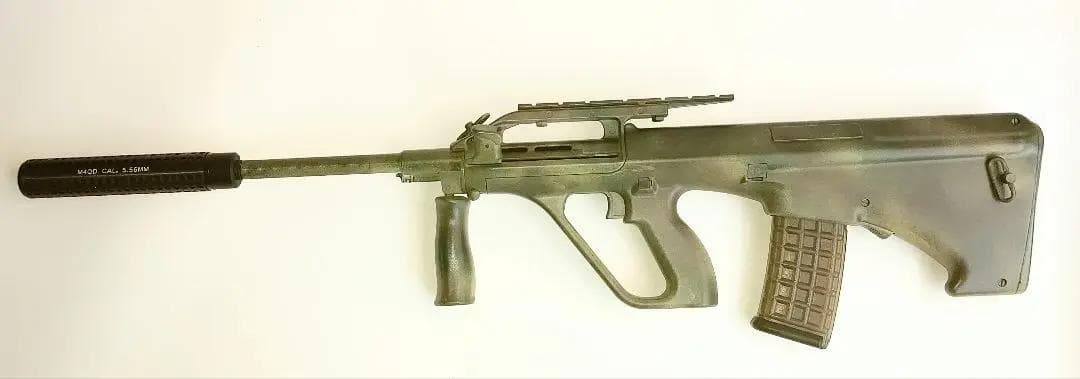 STEYR AUG 　スコープ、サイレンサー(ロング), 充電器 付