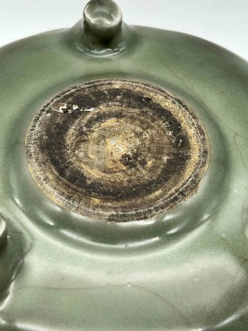 明時代 青磁 龍泉窯花卉文簋形香炉(E-75)