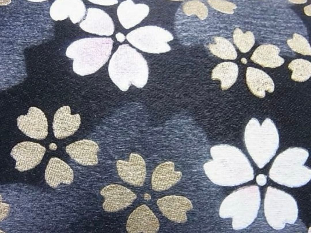 《未使用》草履バッグセット　舞桜　黒　成人式　24.5 箱付き