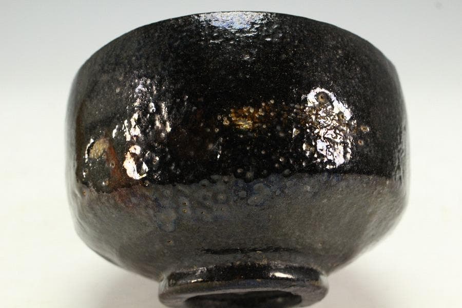 茶道具 四代 清水六兵衛 六居作 黒楽 富士茶碗 共箱(K-XA950) - メルカリ