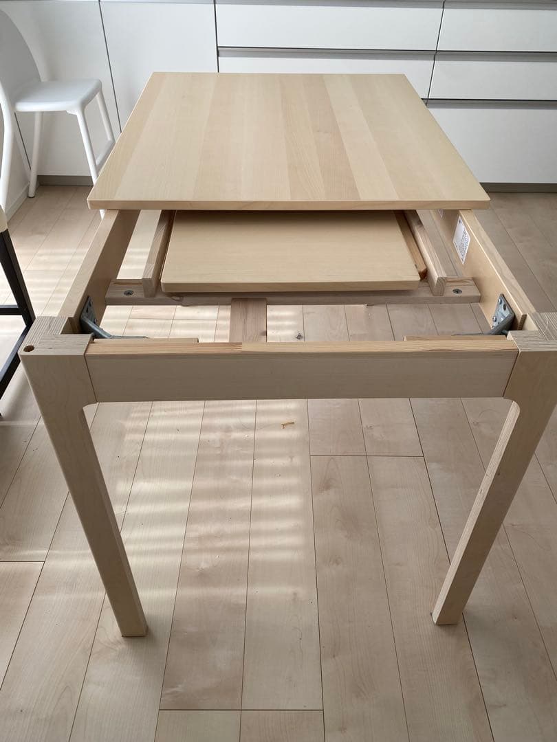 【美品】IKEA EKEDALEN エーケダーレン 伸長式テーブルバーチ