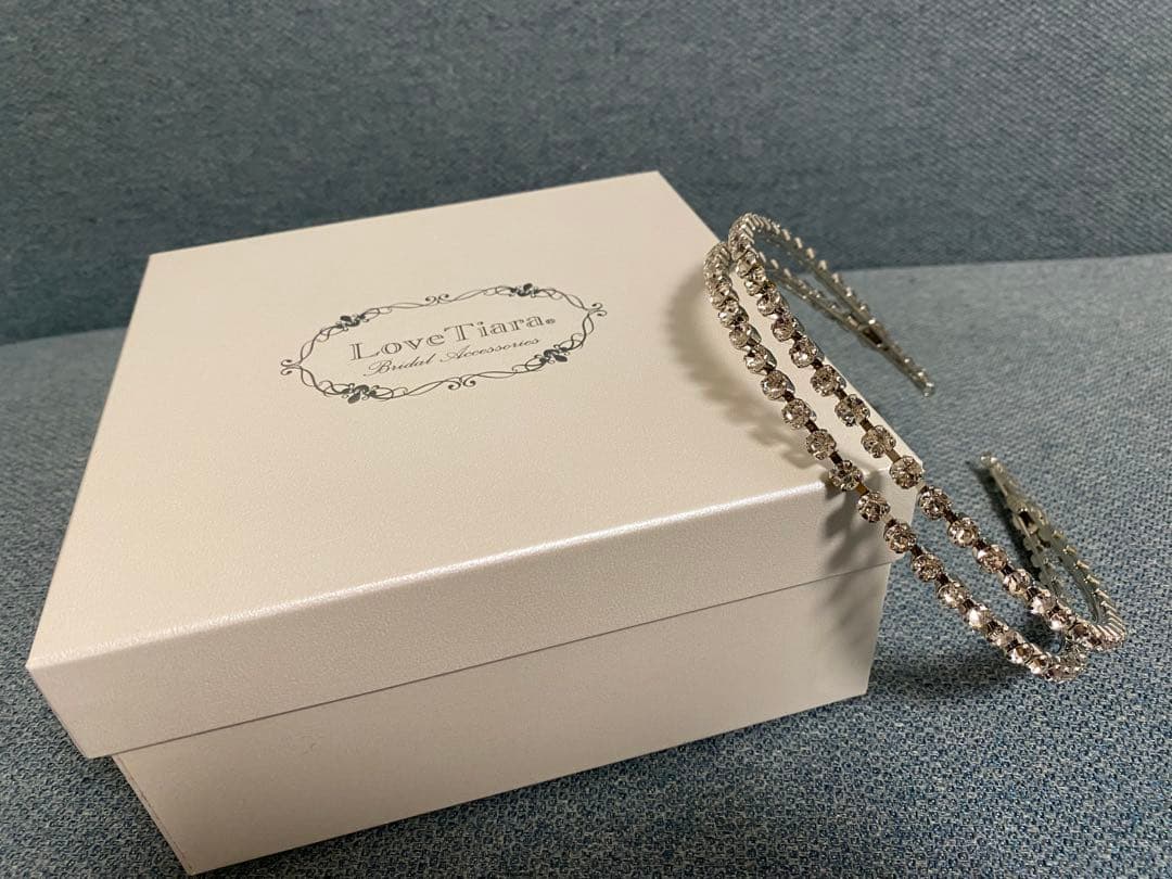 LoveTiara カチューシャのみ ブライダル 2連カチューシャ ヘッドドレス