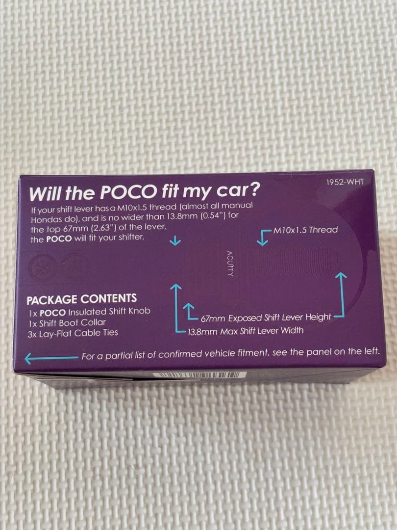 パーツ ACUITY POCO-Insulated Shift Knob