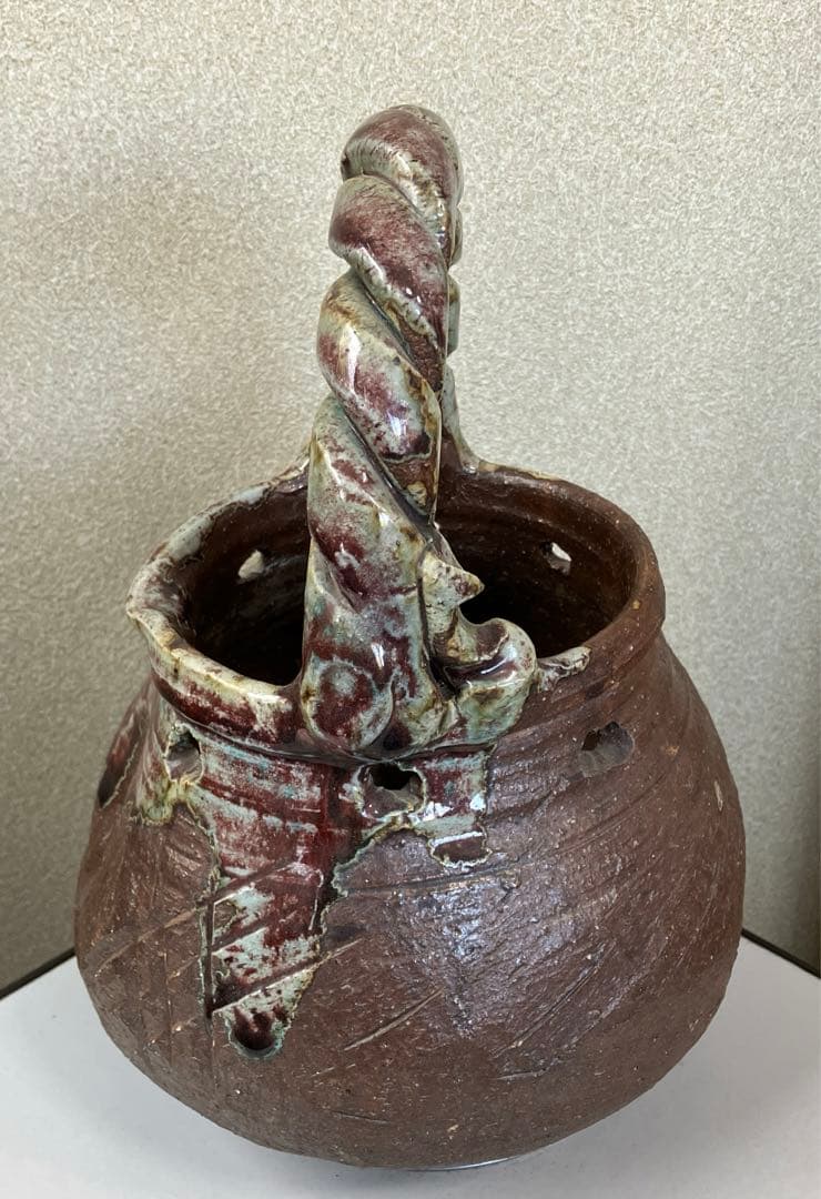 伊賀焼　古伊賀　花瓶　インテリア手芸品