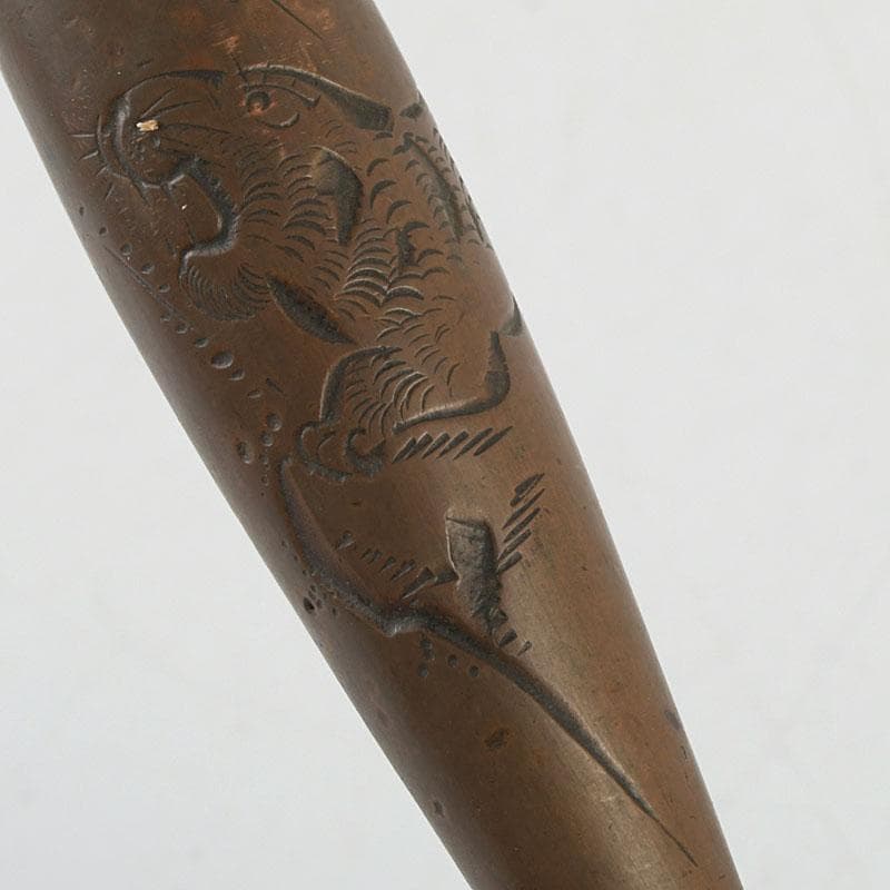 時代提げ物 喫煙具 銅製 村田銘刻印 煙管 キセル N 9413