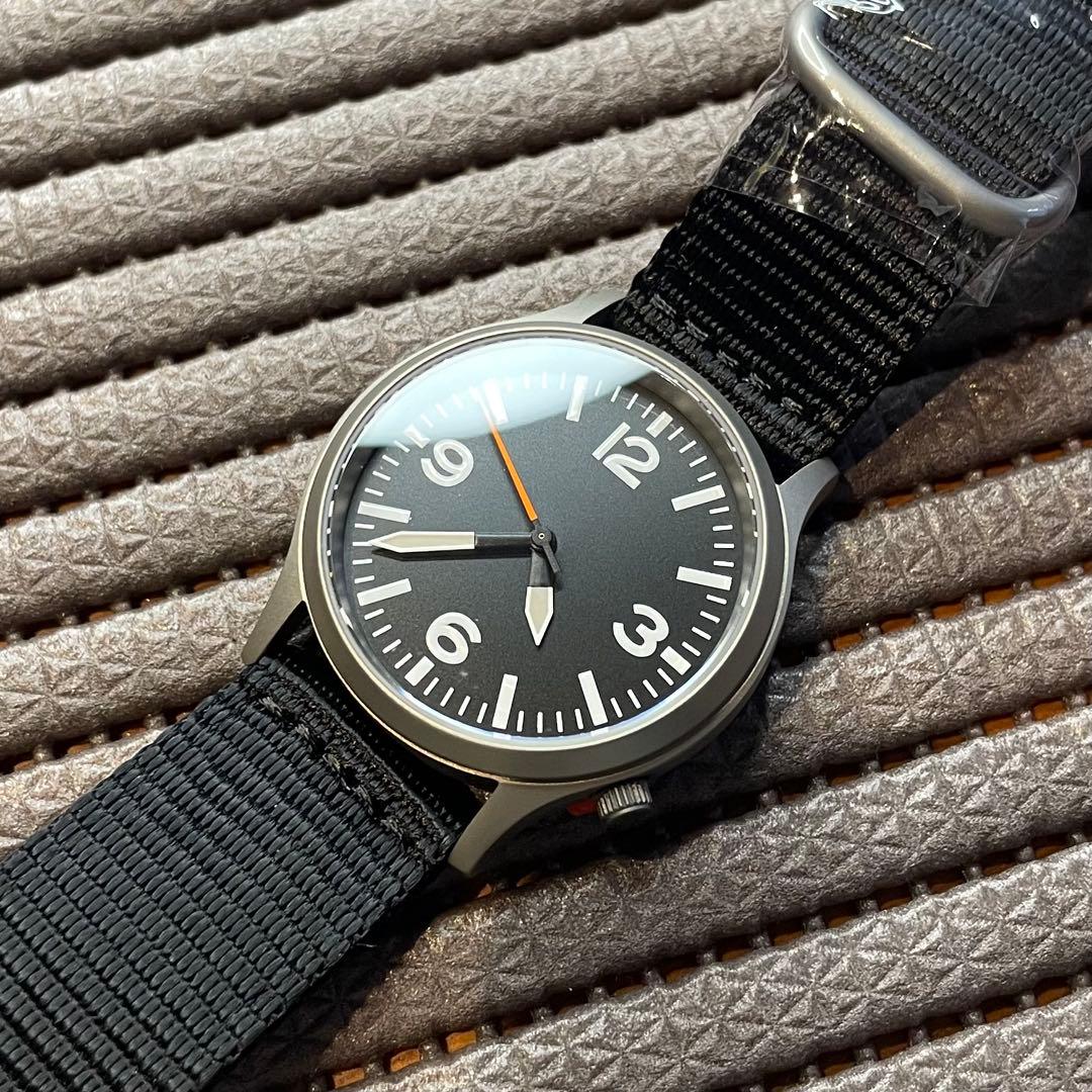 新品 ミリタリーウォッチ チタン パイロット セイコームーブ
